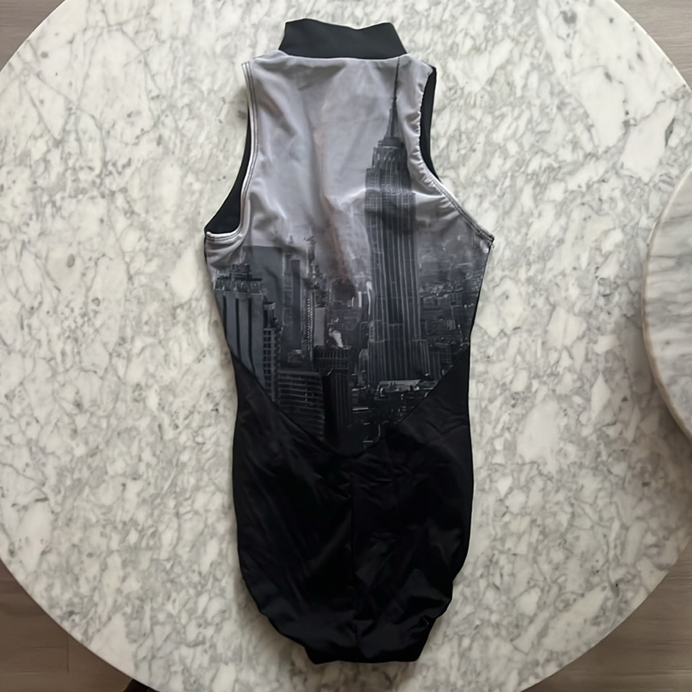 Leotard City Skyline Mesh Back Detail